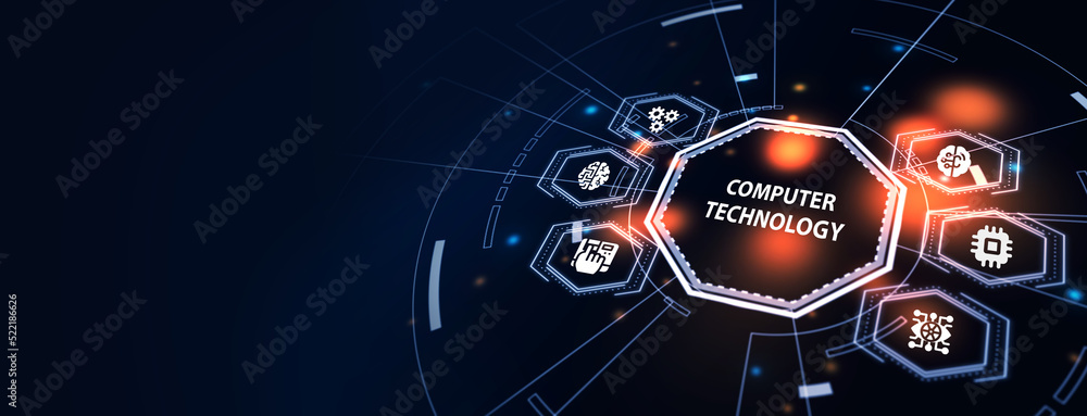 Obraz premium IT consultant presenting tag cloud about information technology. 3d illustration