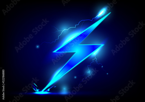 Glowing Lightning Pattern Abstract Background