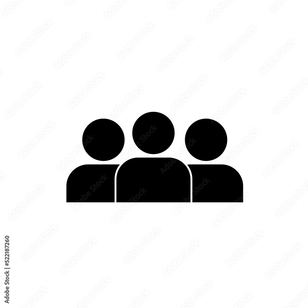 Target audience icon in flat style. Focus on people illustration Target audience icon in flat style. Focus on people illustration