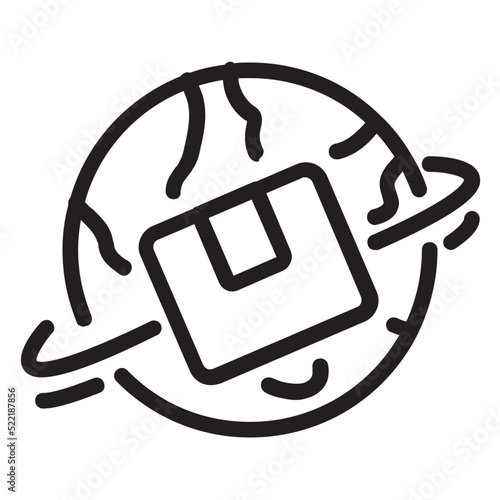 Worldwide delivery , Global Logistic outline icon.