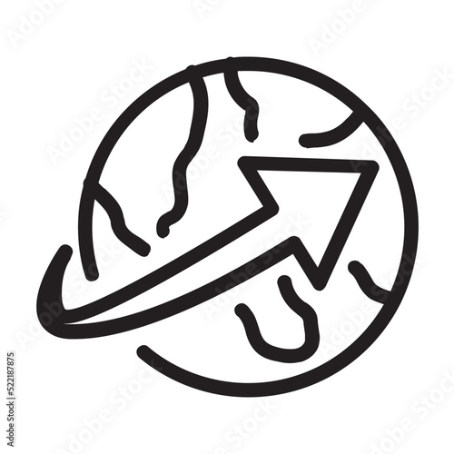 Worldwide delivery , Global Logistic outline icon.