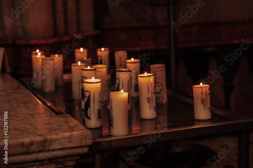 candles in church