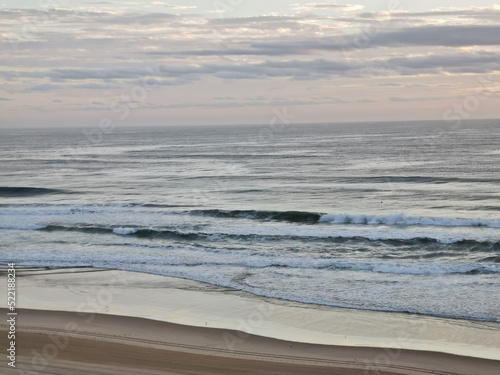 Scene of early morning after Sun rise on Surfer Paradise quiet and tranquil beach in Gold Coast Australia