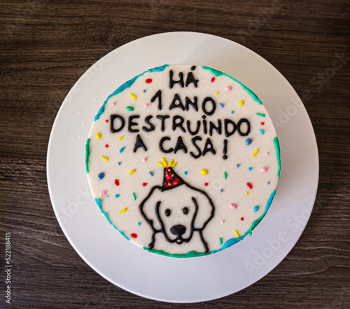 card with cake