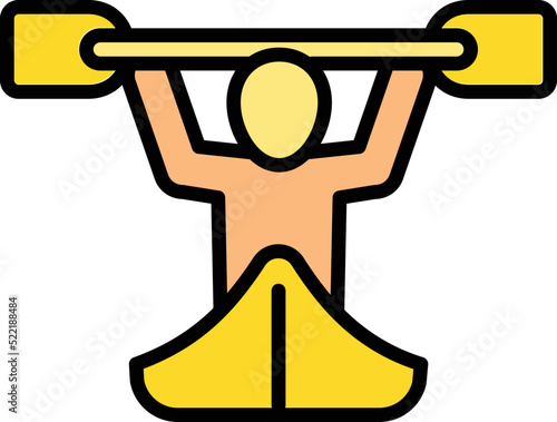 People kayak icon outline vector. Canoe boat. River adventure