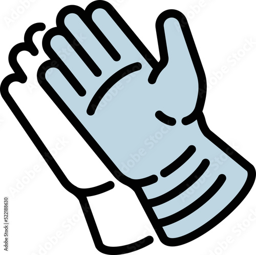 Fencer gloves icon outline vector. Mask duel. Fencing man