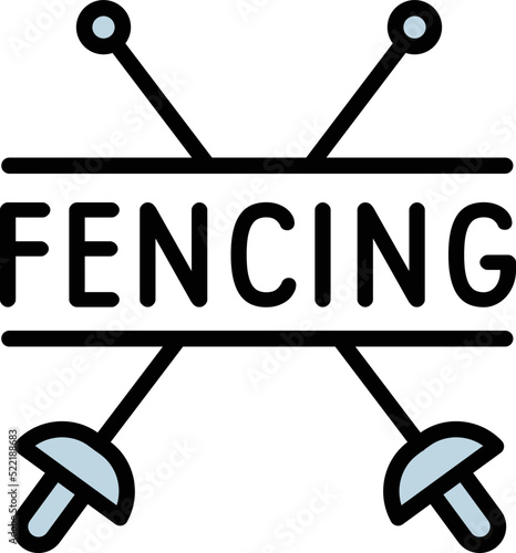 Fencing icon outline vector. Duel mask. Fence play