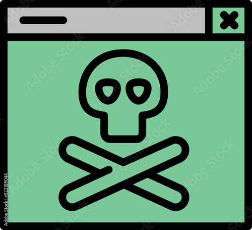 Hack team icon outline vector. Computer virus. Data internet