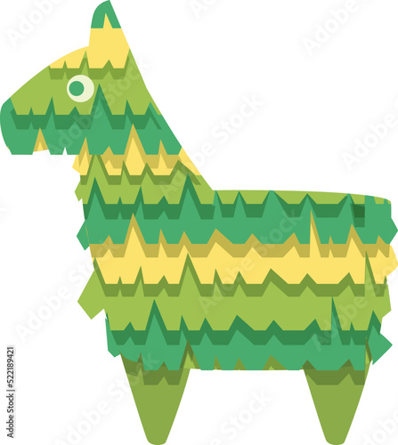 Green pinata icon cartoon vector. Mexico birthday. Cinco star