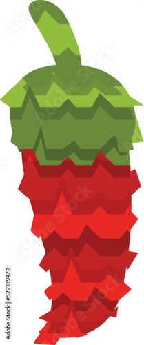 Pinata pepper icon cartoon vector. Party toy. Candy mayo