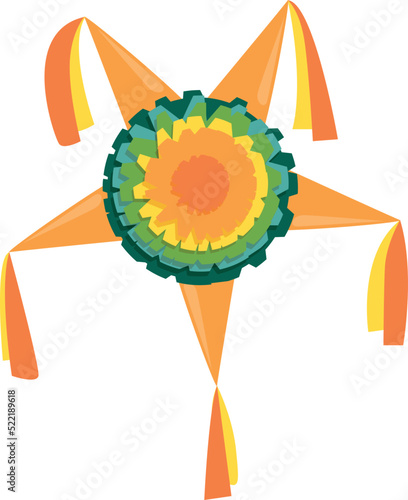 Sun pinata icon cartoon vector. Cute funny. Star kids