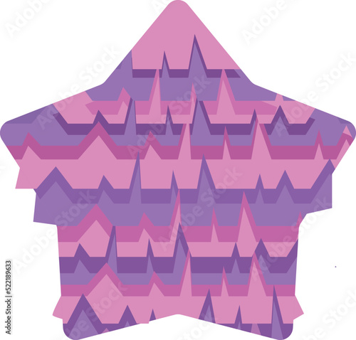 Pinata star icon cartoon vector. Birthday candy. Cute carnival