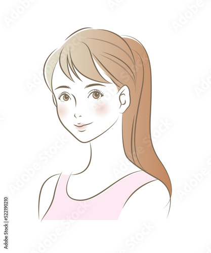 綺麗め女性のイラスト素材 ベクター ビューティー