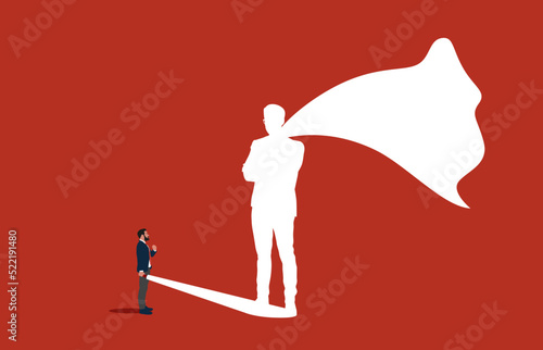 Wallpaper Mural Business superhero concept with businessman and flashlight