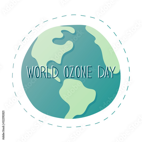 World Ozon Day banner with blue Earth