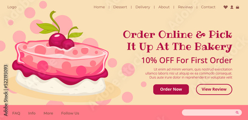 Order cake online and pick it up at bakery shop