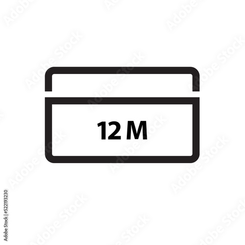 12 m icon on white background