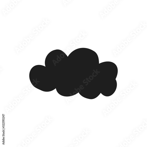 Halloween 2022 - October 31. A traditional holiday, the eve of All Saints Day, All Hallows Eve. Trick or treat. Vector illustration in hand-drawn doodle style. Cloud.