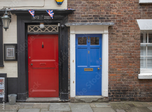 Photography red door, blue door, shrewsbury, shropshire, , England, UK, United Kingdom, Grea