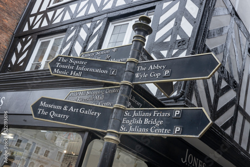 signs, tourist information, shrewsbury, shropshire, , England, UK, United Kingdom, Great Brittain