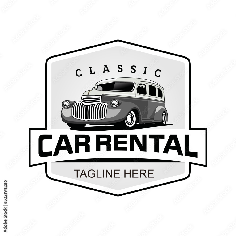Obraz premium Classic car vector illustration