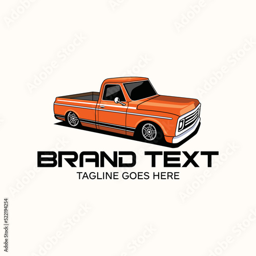 premium vector illustration Pickup truck