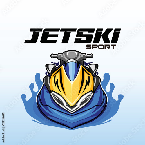 Jetski sport logo concept premium designs
