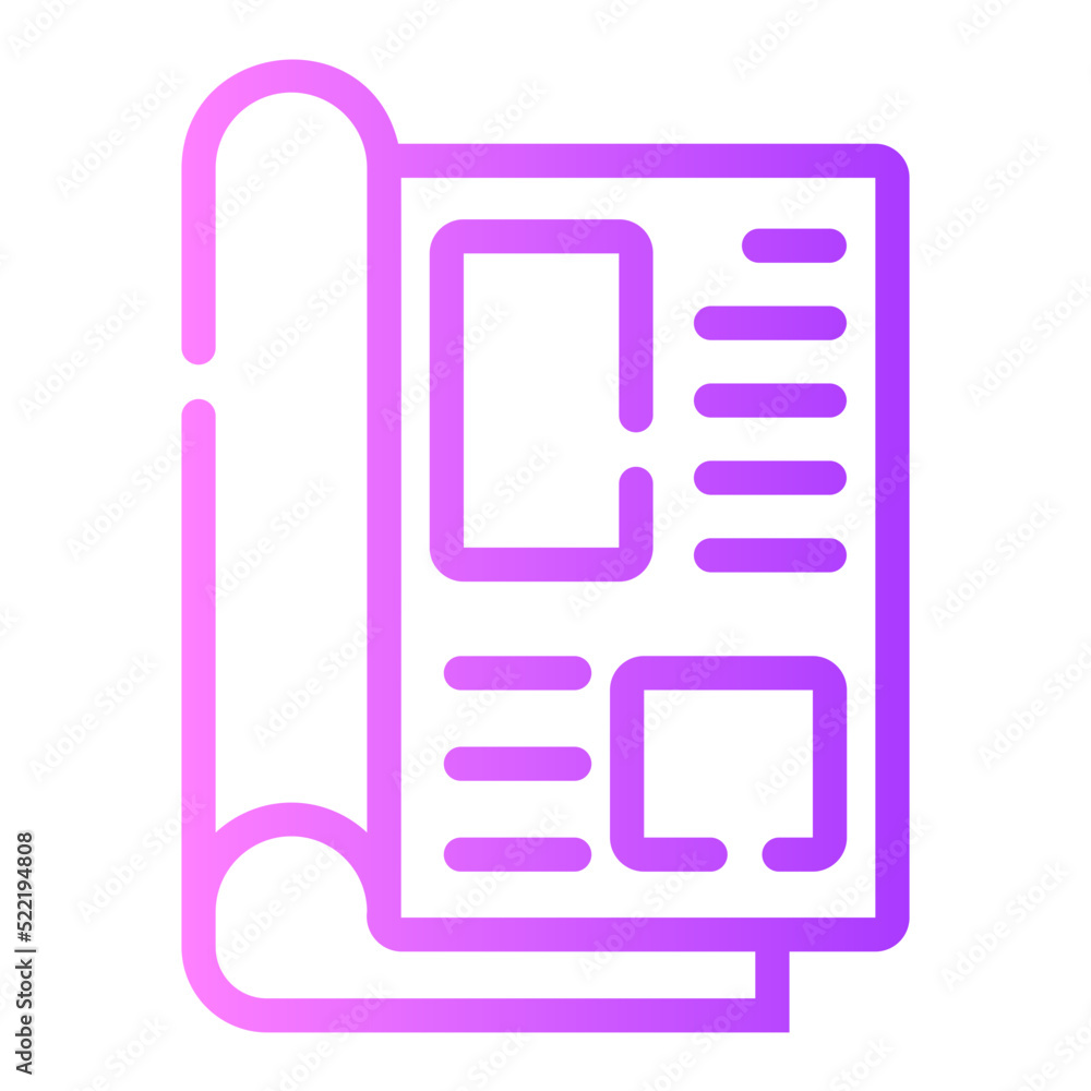 magazine gradient icon magazine gradient icon