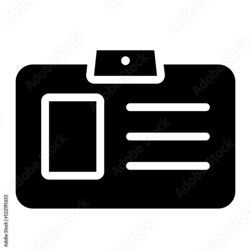 id card glyph icon