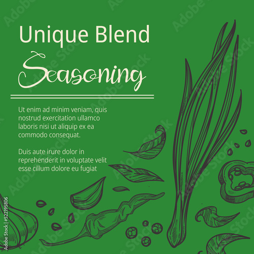 Unique blend seasoning  herbs and spices cooking