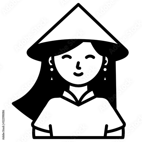 woman glyph icon