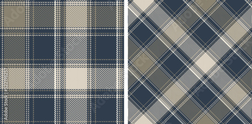 Check plaid seamless pattern set background.