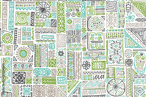 Traditional african vector seamless pattern design