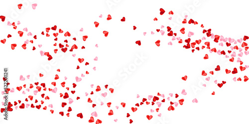 Papercut red heart symbols confetti background design. Wedding decorative elements. Poster