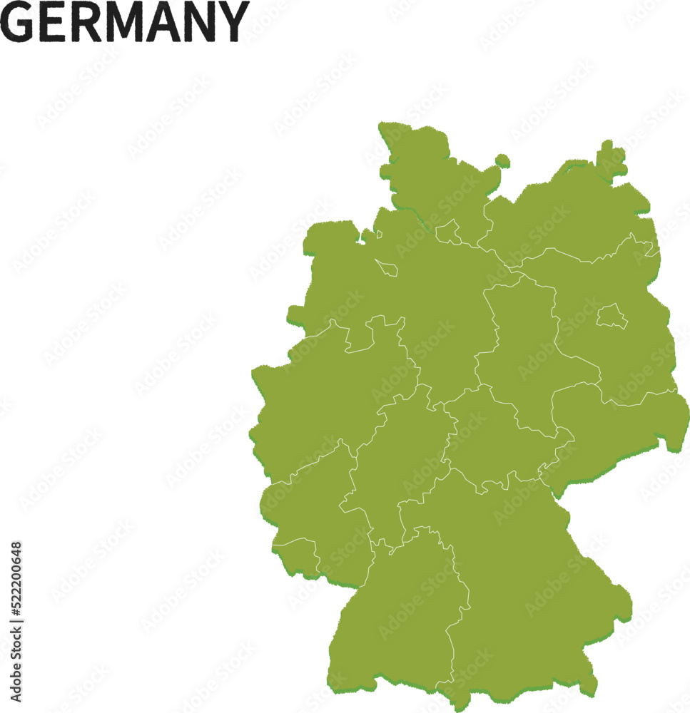ドイツ/GERMANYの地域区分イラスト