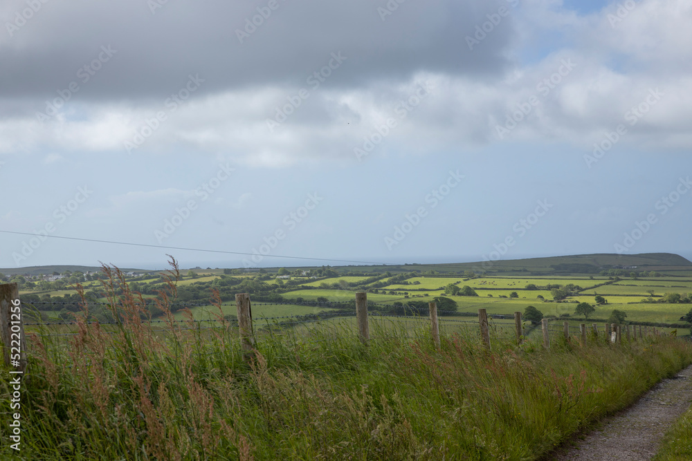 Hills and meadows. Vistas. Wales, England, UK, Great Brittain, clouds, 