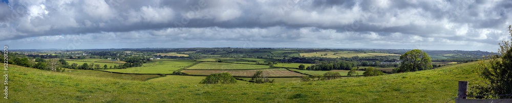 Hills and meadows. Vistas. Wales, England, UK, Great Brittain, clouds, panorama,