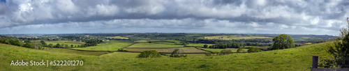 Hills and meadows. Vistas. Wales  England  UK  Great Brittain  clouds  panorama 
