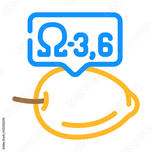 fat olive color icon vector. fat olive sign. isolated symbol illustration