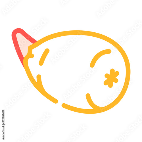 stuffed olive color icon vector. stuffed olive sign. isolated symbol illustration