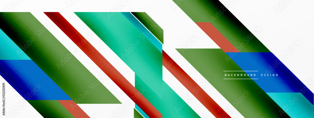 Minimal geometric abstract background. Dynamic 3d lines composition. Trendy techno business template for wallpaper, banner, background or landing Minimal geometric abstract background. Dynamic 3d lines composition. Trendy techno business template for wallpaper, banner, background or landing