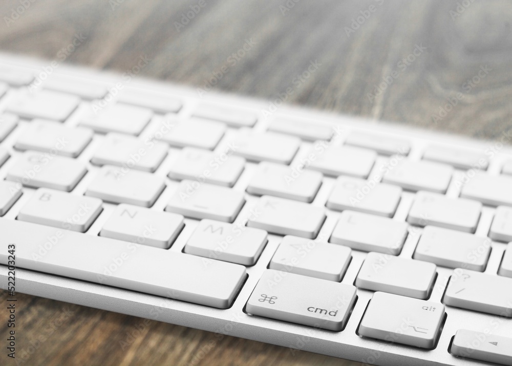 Computer Keyboard on empty desk background Computer Keyboard on empty desk background