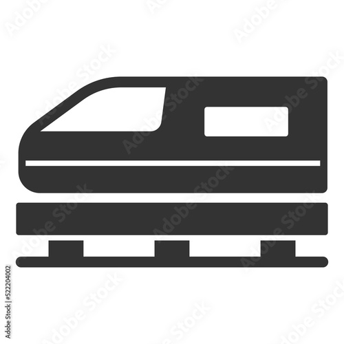 High-speed magnetic levitation train - background, white, web, illustration, symbol, sign, icon, glyph