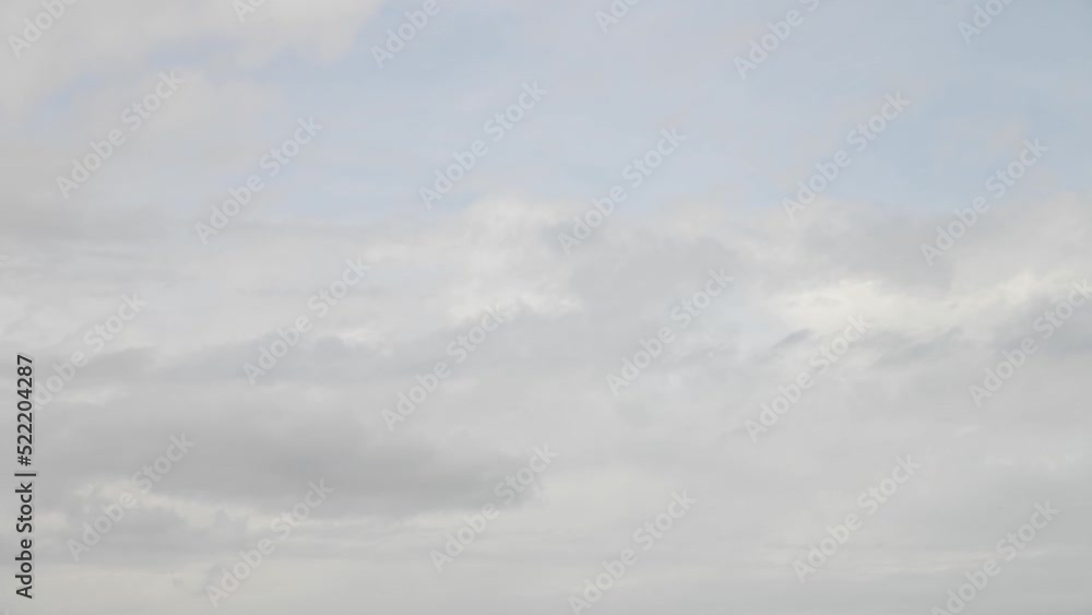 Time lapse of low cloudiness change of weather. Cloud movement and weather change