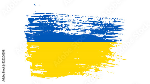 Ukrainian national flag in grunge style