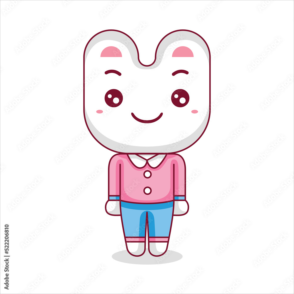 Obraz premium cute rabbit mascot character