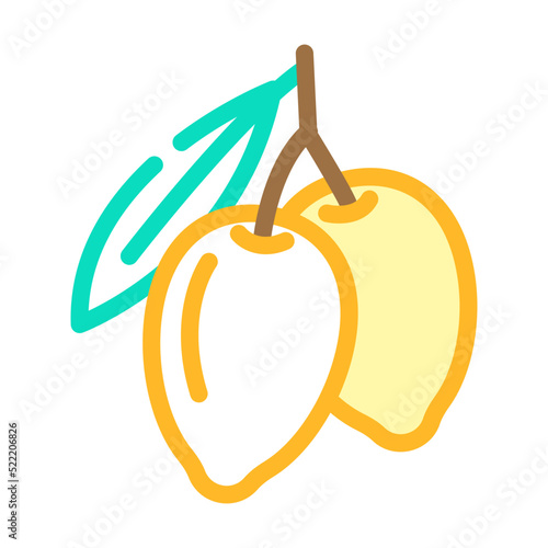 two olives color icon vector. two olives sign. isolated symbol illustration