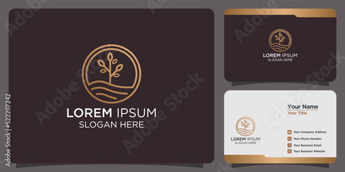 plant logo design and business card