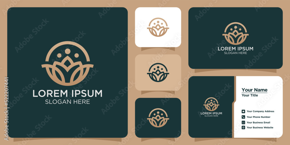 flower design logo for beauty care and business card flower design logo for beauty care and business card
