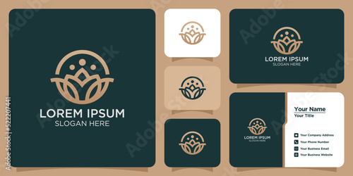 flower design logo for beauty care and business card